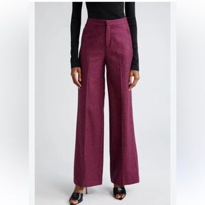 L'AGENCE
Livvy Houndstooth Wool Blend Trousers in Pink/Black Houndstooth size 8